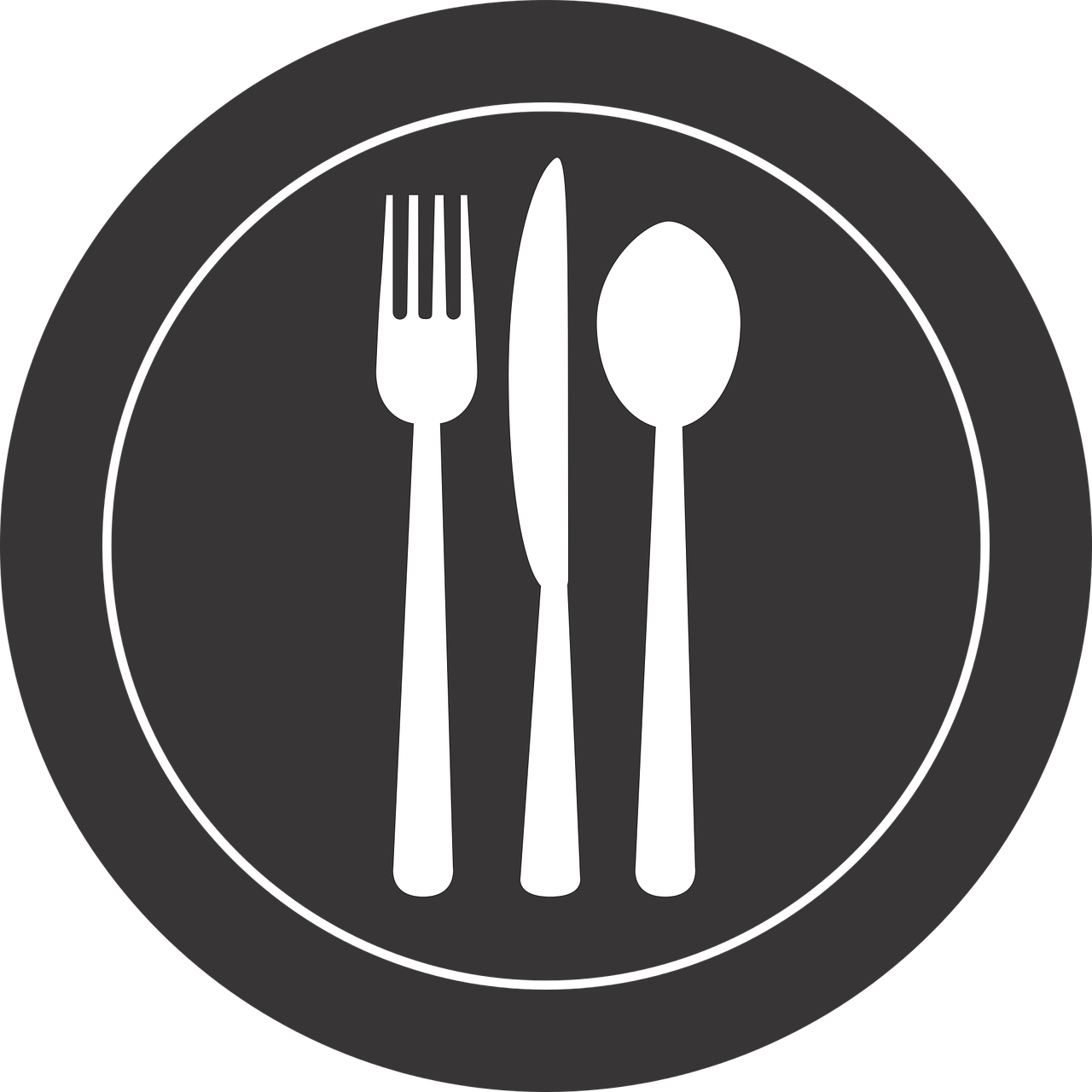 silverware, plate, fork